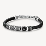 Brosway Black Leather Bracelet 