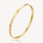 Brosway Steel Bangle With You Engraved and Diamond 